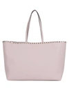 Valentino Garavani Garavani Rockstud Leather Tote In Pale Rose