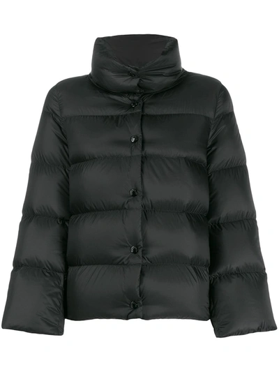 Moncler Button-down Puffer Jacket In 999   Black