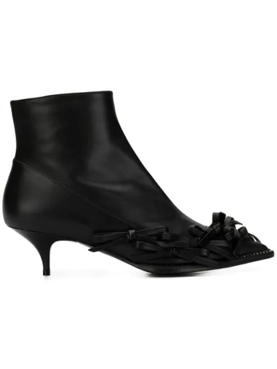 N°21 Kitten Heel Booties In Black