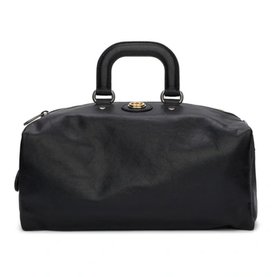 Gucci Leather Convertible Duffel Bag In Black
