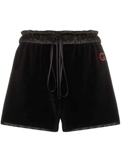 Gucci Logo-embroidered Shorts In Black