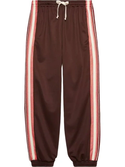 Gucci Jogginghose Mit "g Rhombus"-patch In Brown