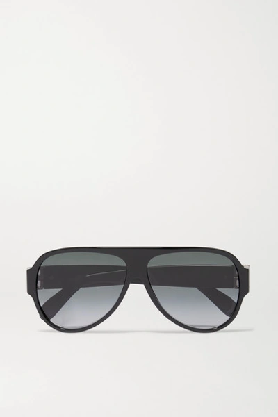 Givenchy Oversized Aviator-style Acetate Sunglasses In Black