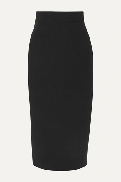 Safiyaa Hokoku Stretch-crepe Midi Skirt In Black