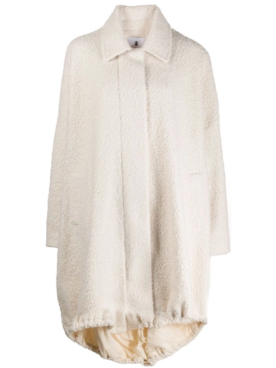 Asai Angel City Oversized Faux Shearling Coat In White