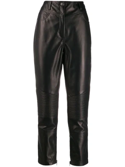 Etro Biker Style Cropped Trousers In Black