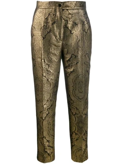 Etro Baroque Trousers In Gold