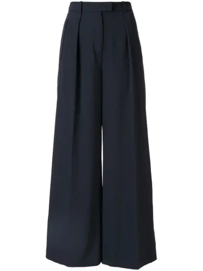 Paule Ka Wide-leg Tailored Trousers In Blue