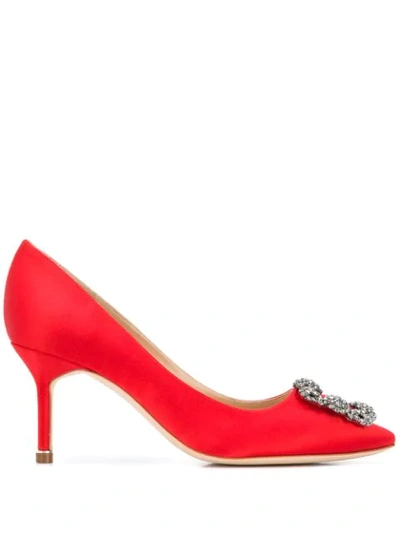 Manolo Blahnik Hangisi 70 Pumps In Red