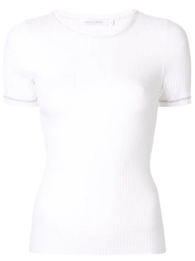 Nobody Denim Luxe Ribbed T-shirt In White