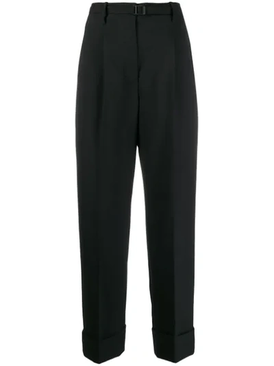 Neil Barrett High-waist Tapered Trousers In Black