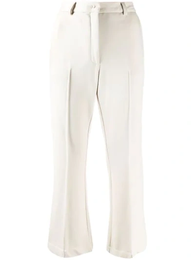 8pm Flared Cropped Trousers In Neutrals