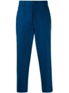 Comme Des Garçons Shirt Cropped Straight-fit Trousers In Blue