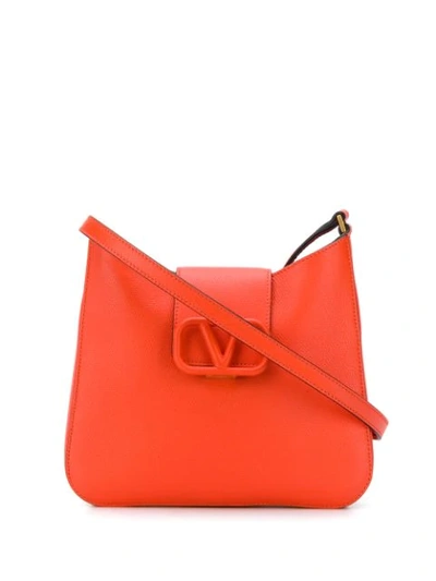 Valentino Garavani Vsling Leather Hobo Bag In Orange