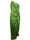 Michelle Mason Twist-knot Dress In Green