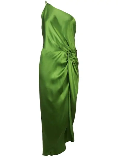 Michelle Mason Twist-knot Dress In Green