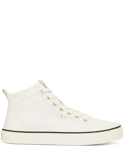 Cariuma Oca High Stripe White Canvas Trainer