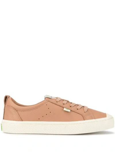 Cariuma Oca Low Nude Premium Leather Sneaker In Brown