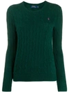 Polo Ralph Lauren Cable Knit Jumper In Green