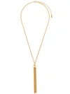Saint Laurent Chain Tassel Necklace In Gold