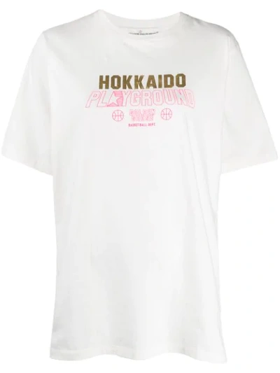 Golden Goose Rabenda Printed Logo T-shirt In White