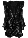 Amen Sequinned Cocktail Dress In Black