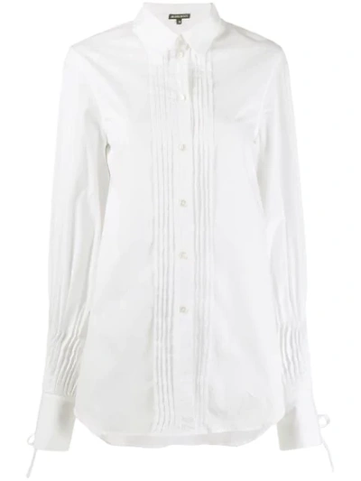 Ann Demeulemeester Pleated Long-sleeve Shirt In 001 Olda White