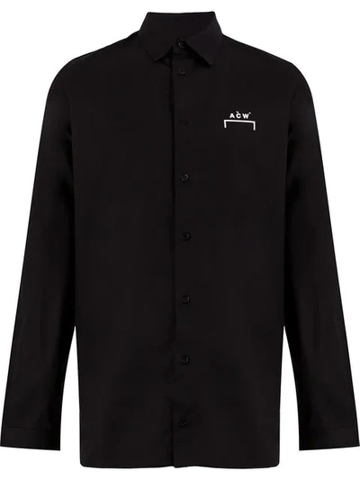 A-cold-wall* Branded Long Sleeve Shirt In Black