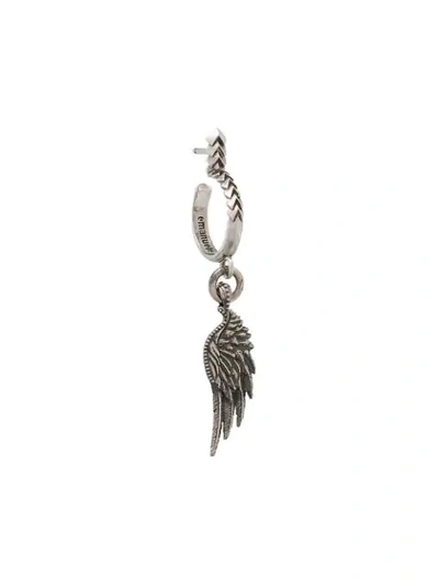 Emanuele Bicocchi Wing Single Earring In Silver