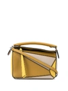 Loewe Puzzle Colorblock Leather Mini Satchel Bag In Yellow