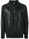 Kappa Logo Stripe Pullover Track Jacket In Black