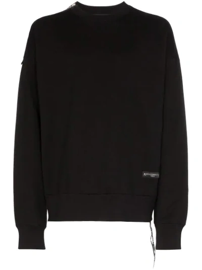 Mastermind Japan Logo Print Zip Neck Sweatshirt In Black
