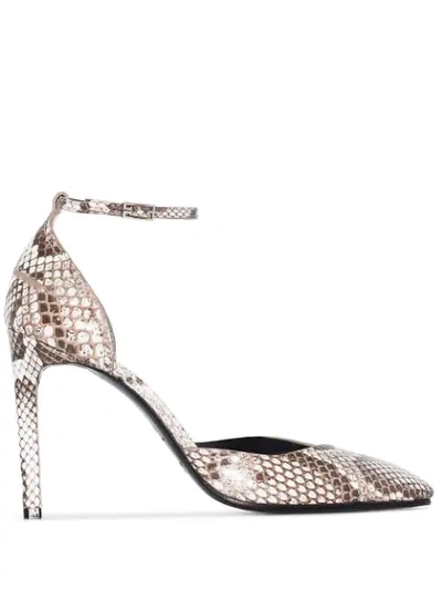 Givenchy Snakeskin Effect 100mm Pumps In Grey