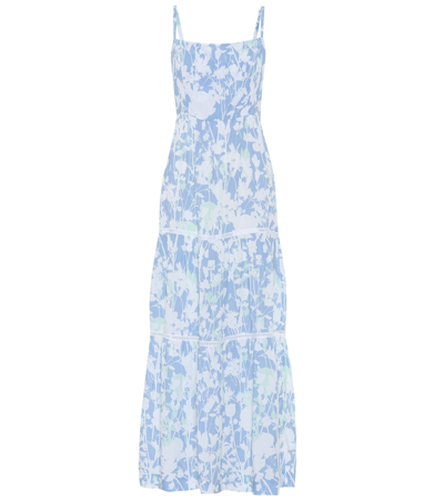 Heidi Klein Langkawi Floral Cotton Maxi Dress In Blue