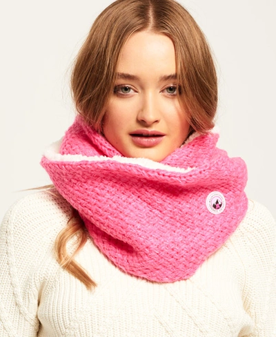 Superdry Clarrie Stitch Snood In Pink