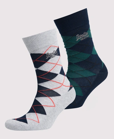 Superdry Preppy Argyle Socks In Multiple Colours