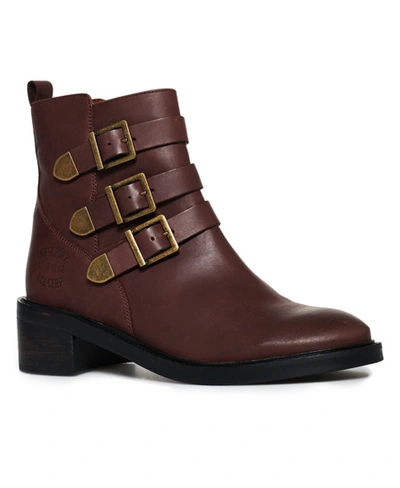 Superdry Cheryl Military Boots In Red