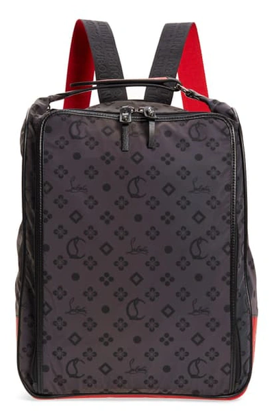 Christian Louboutin Men's Reflective Square Zip-around Backpack In Multi Black