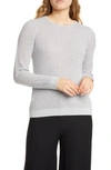 Eileen Fisher Merino Wool Sparkle Crewneck Sweater In Dark Pearl