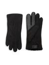 Ugg Men's Three-cord Contrast Sheepskin Gloves In Black