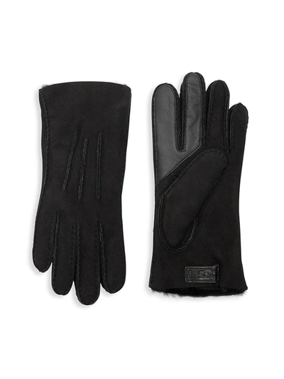 Ugg Men's Contrast Sheepskin Touch Tech Gloves In Chestnut