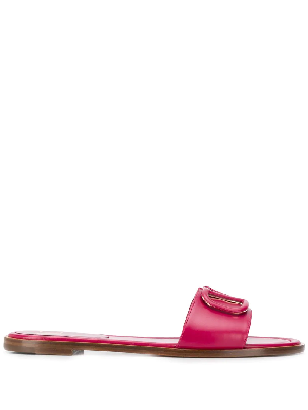 valentino pink sliders