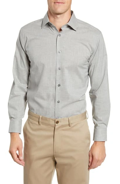 Lorenzo Uomo Trim Fit Dress Shirt In Dolphin Grey