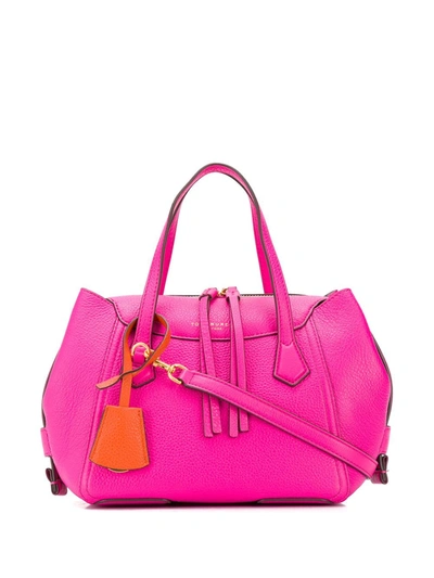 Tory Burch Perry Small Satchel In Crazy Pink