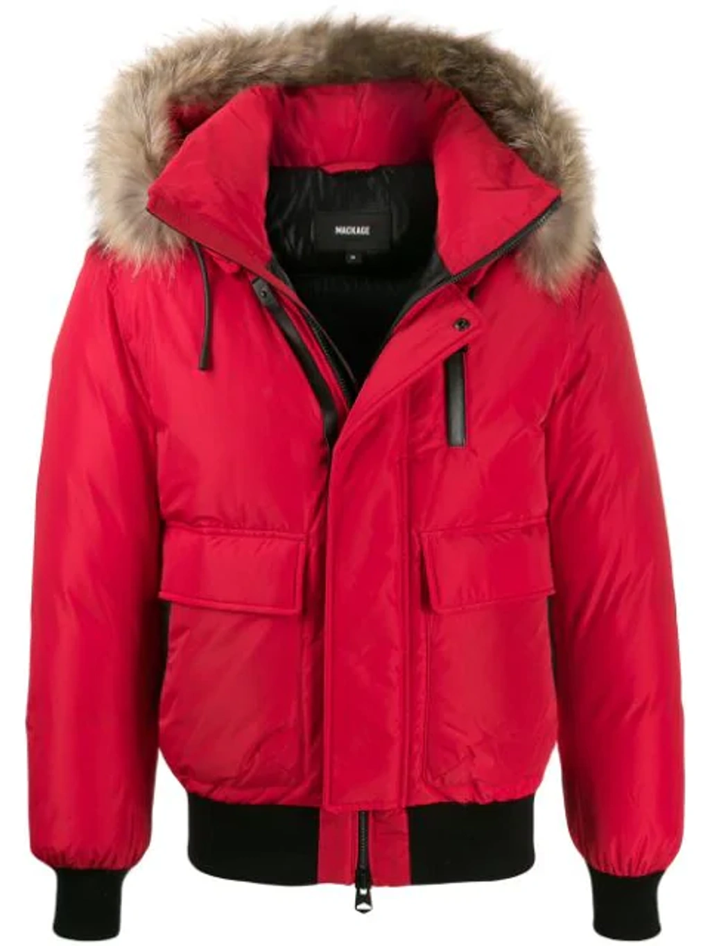 Mackage Nathan Fur-trim Bomber Jacket In Red ModeSens