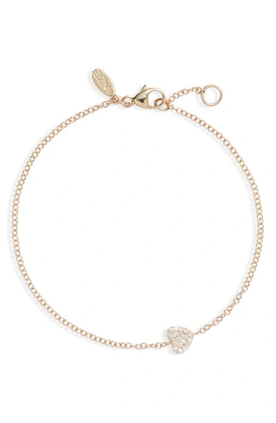 Anzie Love Letter Diamond Bracelet In Gold/ Diamond