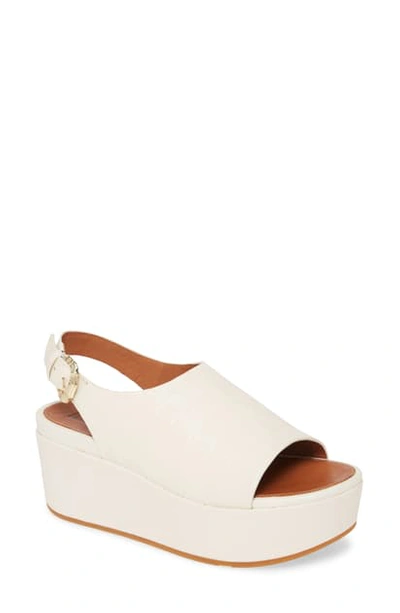 Fitflop Eloise Platform Sandal In Stone Leather