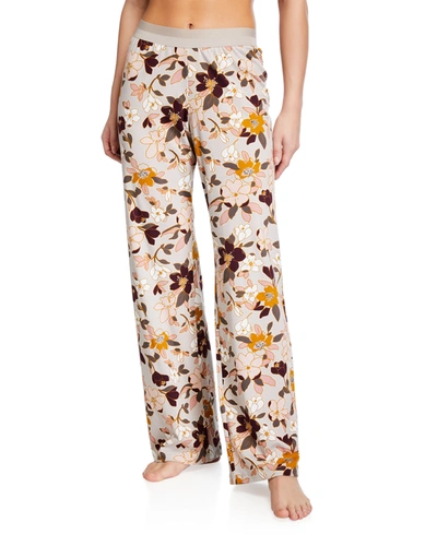 Hanro Ami Floral Cotton Pajama Pants In Flower Pastel