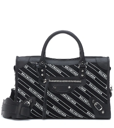 Balenciaga Classic City Small Aj Logo-print Leather Tote Bag In Black