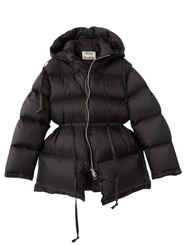 Acne Studios Black Women's Quilted Down Jacket | ModeSens